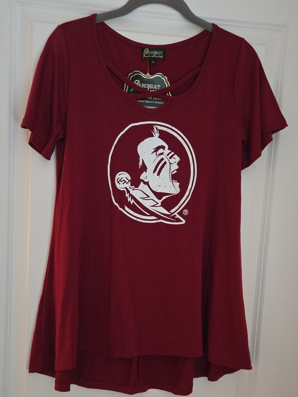 Women’s FSU Short-Sleeve Graphic Tee with Cutout Neck